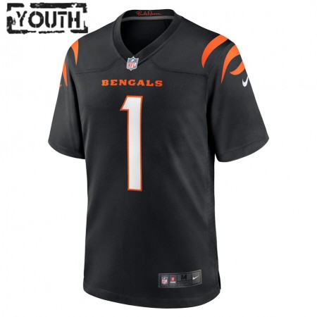 Lasten Cincinnati Bengals NFL Pelipaita Ja Marr Chase 1 Nike Musta 2021 NFL Draft
